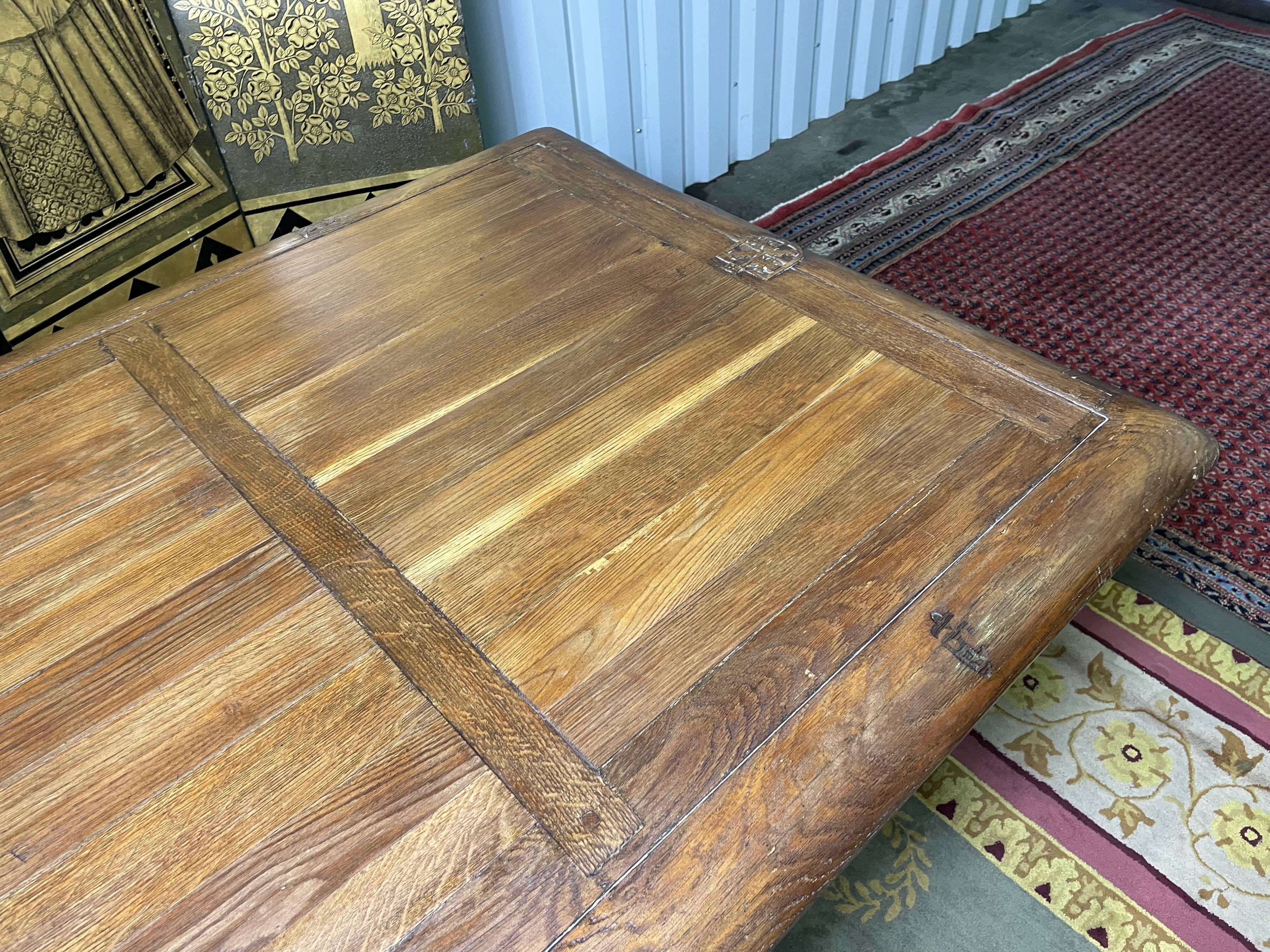 Solid oak monastery farm table