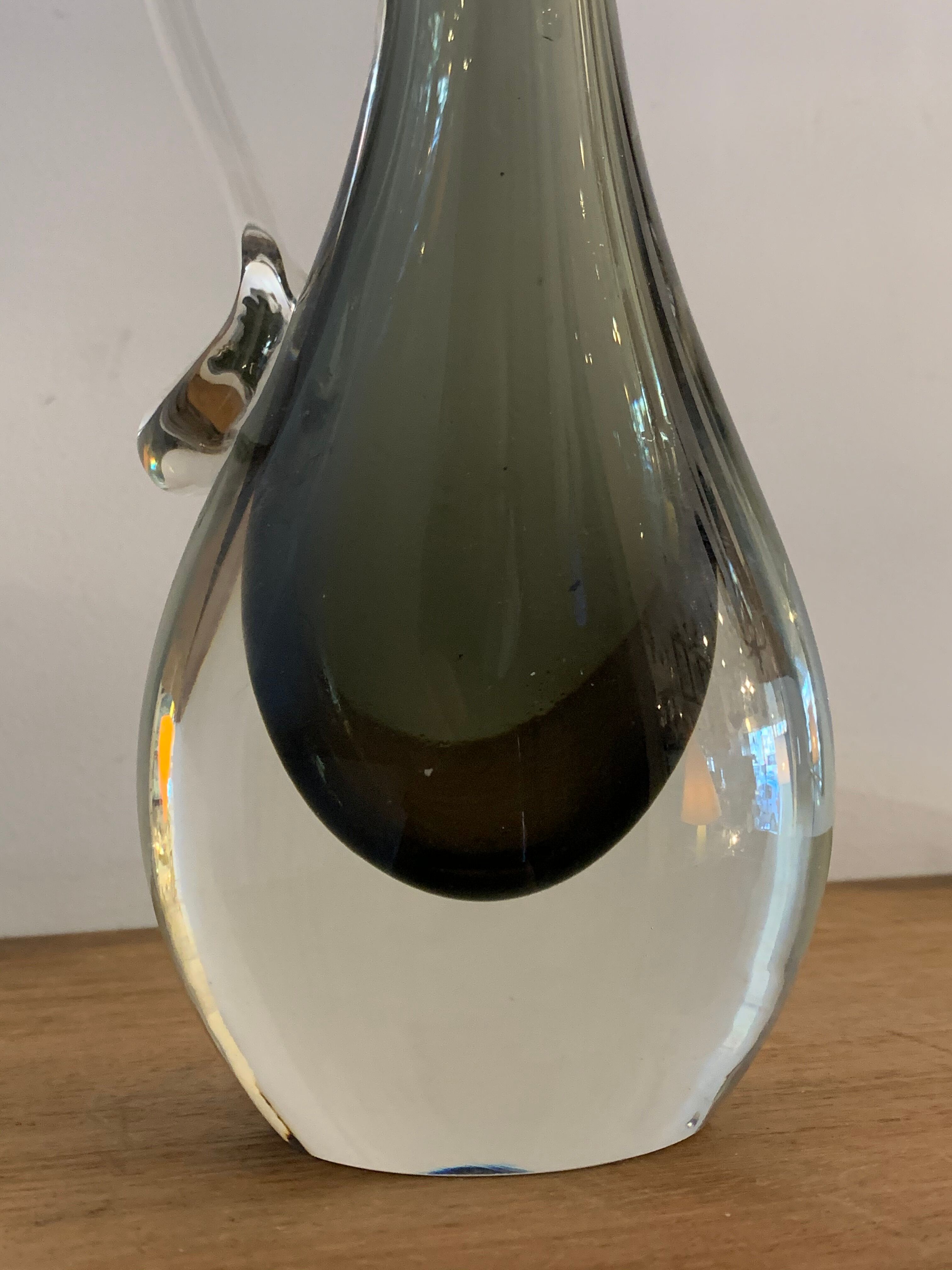 Sommerso Murano glass vase 1960