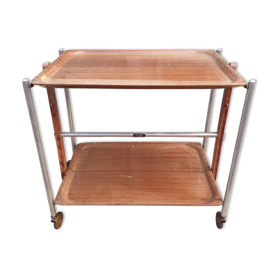 Desserte Textable pliante roulante vintage