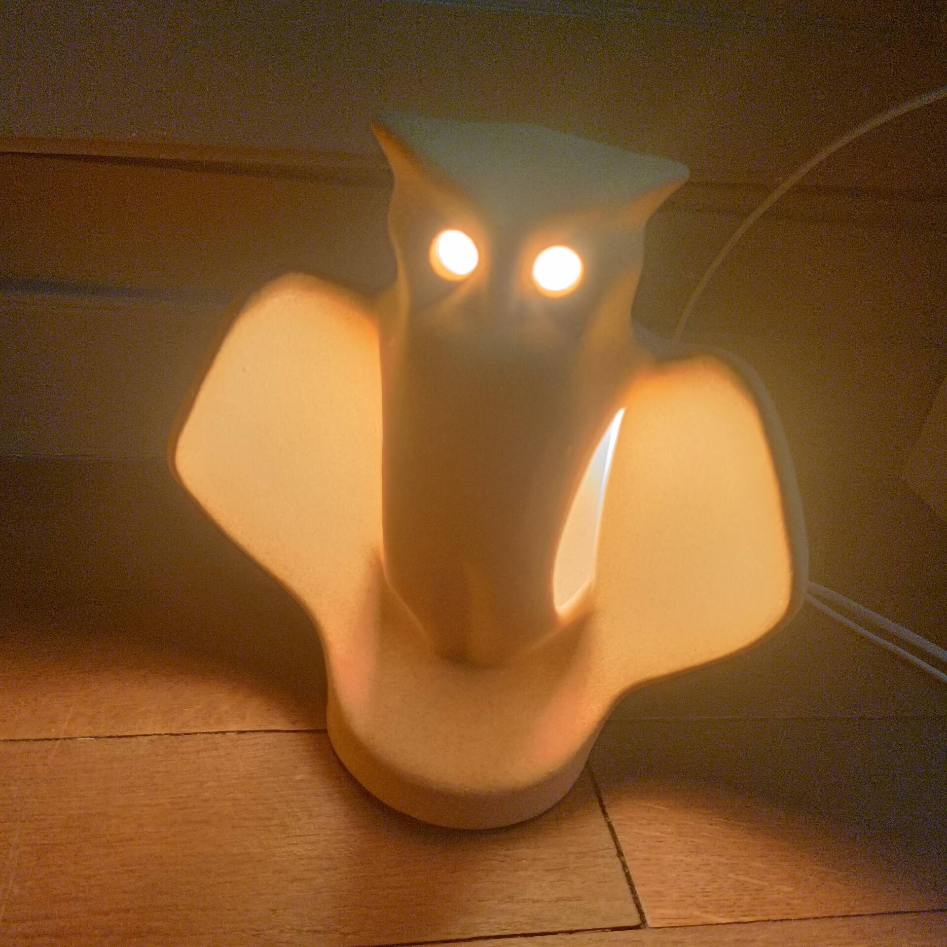 Zoomorphic lamp, owl, seventies