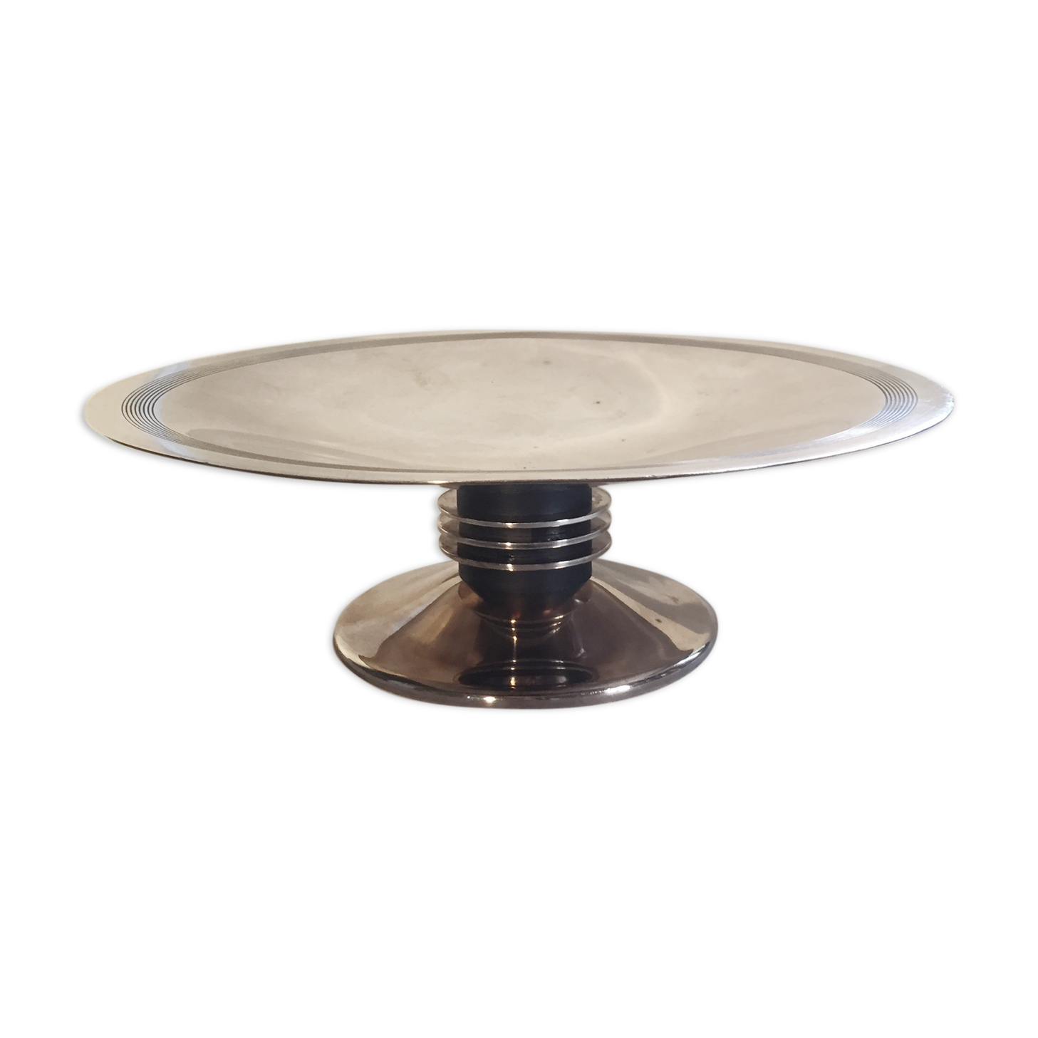 Christofle Art Deco silver metal cut