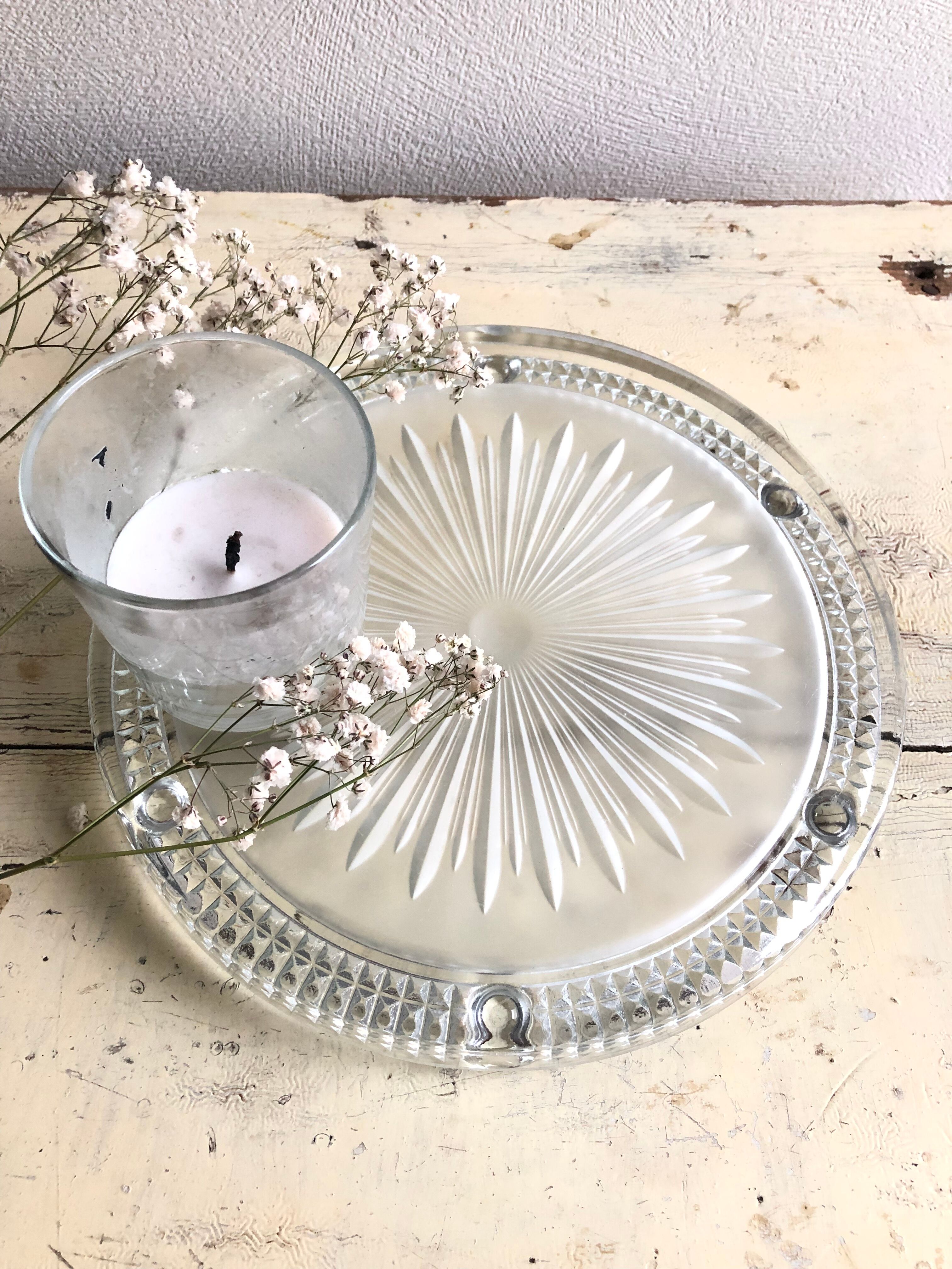 Dessous de plat en verre ciselé