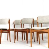 Set of 6 Erik Buch chairs for OD Møbler 'Bur'