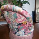 Fauteuil crapaud fleuri