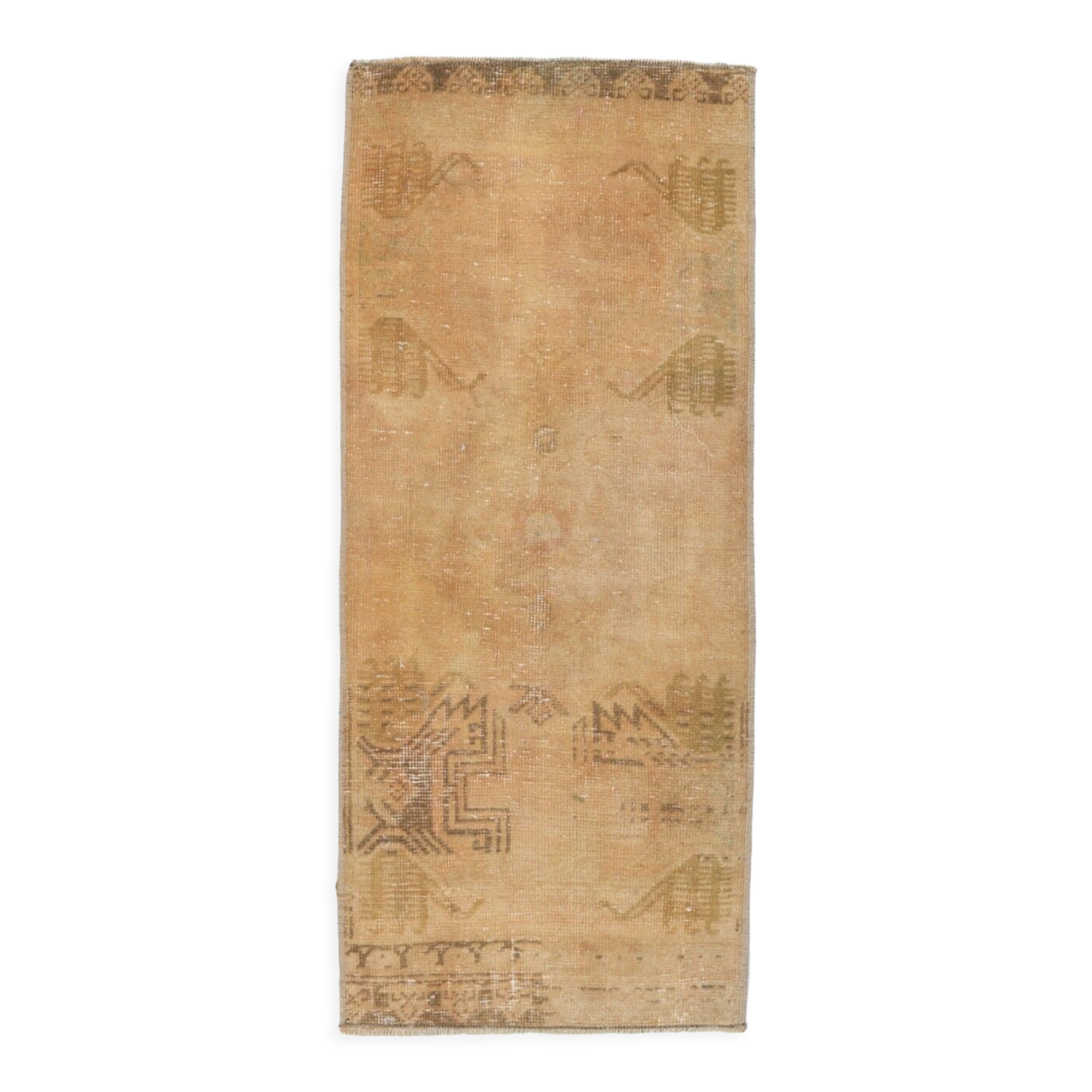 1x3 handmade vintage door mat rug,42x101cm