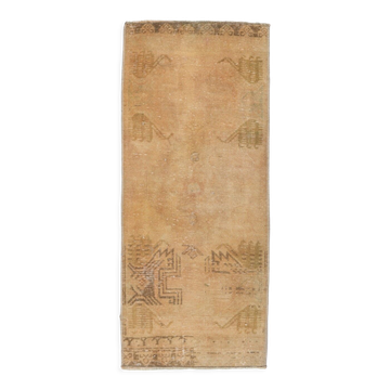 Tapis de porte vintage fait à la main, 42x101cm