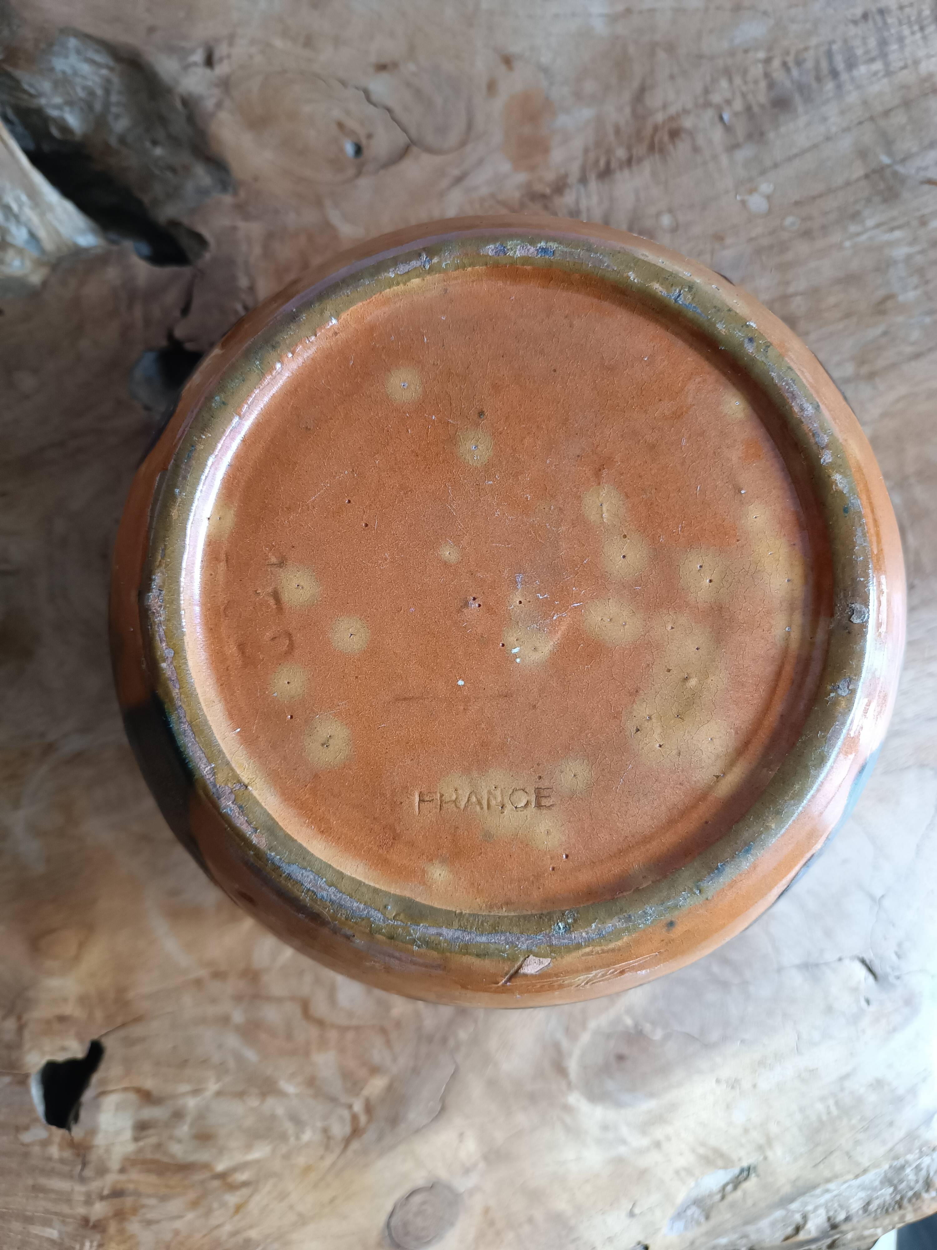 Emile SIMONOD (1893-1977) Glazed ceramic vase with handles Savoie France