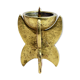 Brutalist candleholder bronze