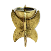Brutalist candleholder bronze