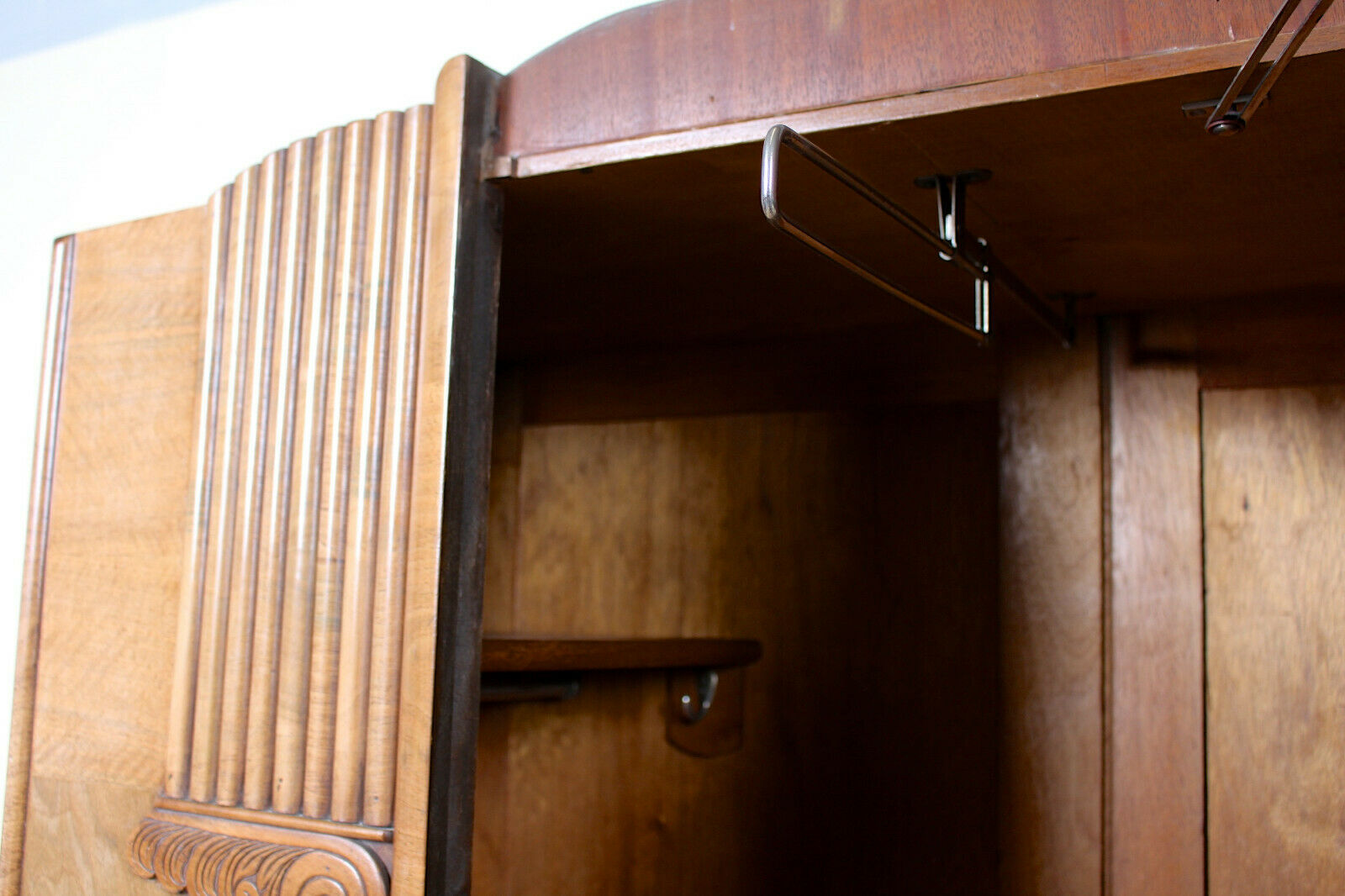 Walnut wardrobe art deco period
