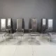 Vintage dining chairs by Giancarlo Vegni for Fasem, set of 8, 1980s