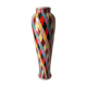 Italian ceramic vase with harlequin decor from the 50s