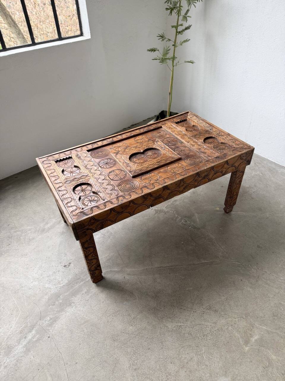 Savoyard folk art coffee table