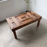Table basse savoyarde art populaire