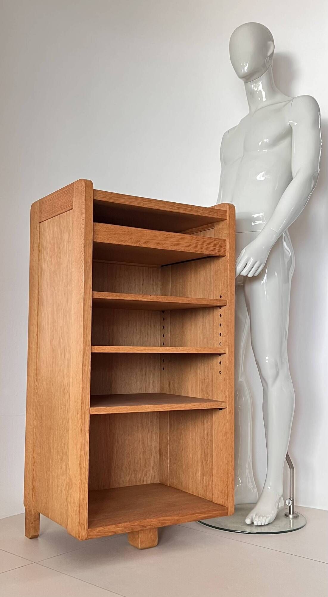 Hi-Fi furniture, bookshelf, side table by Guillerme and Chambron, France.