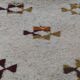 White and brown hand-woven rugs 125x180cm