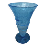 Biot style bubble-blown vase