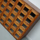 Vintage Dutch Oak Haberdashery Shop Cabinet / Vitrine, 1950s
