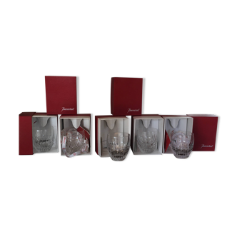 baccarat massena whisky tumblers new with box