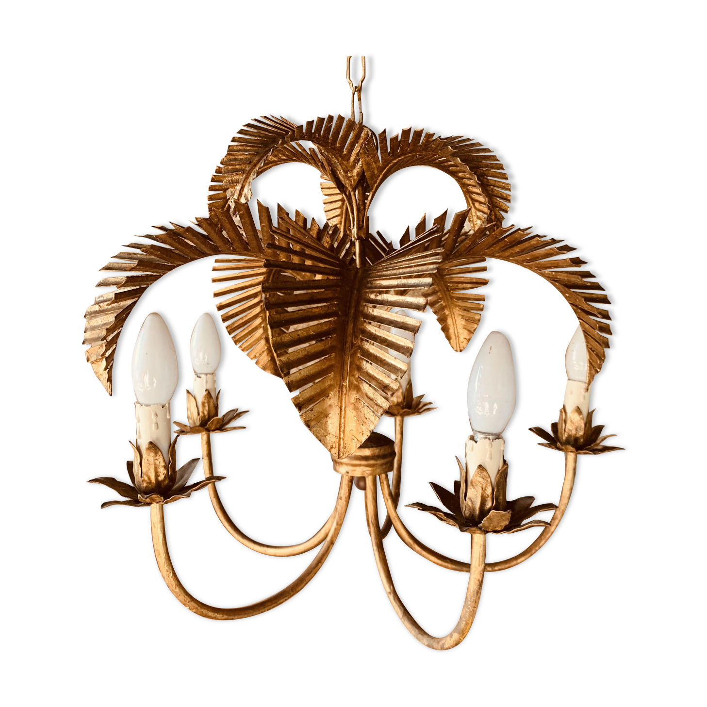 Palm type chandelier by Hans Kogl
