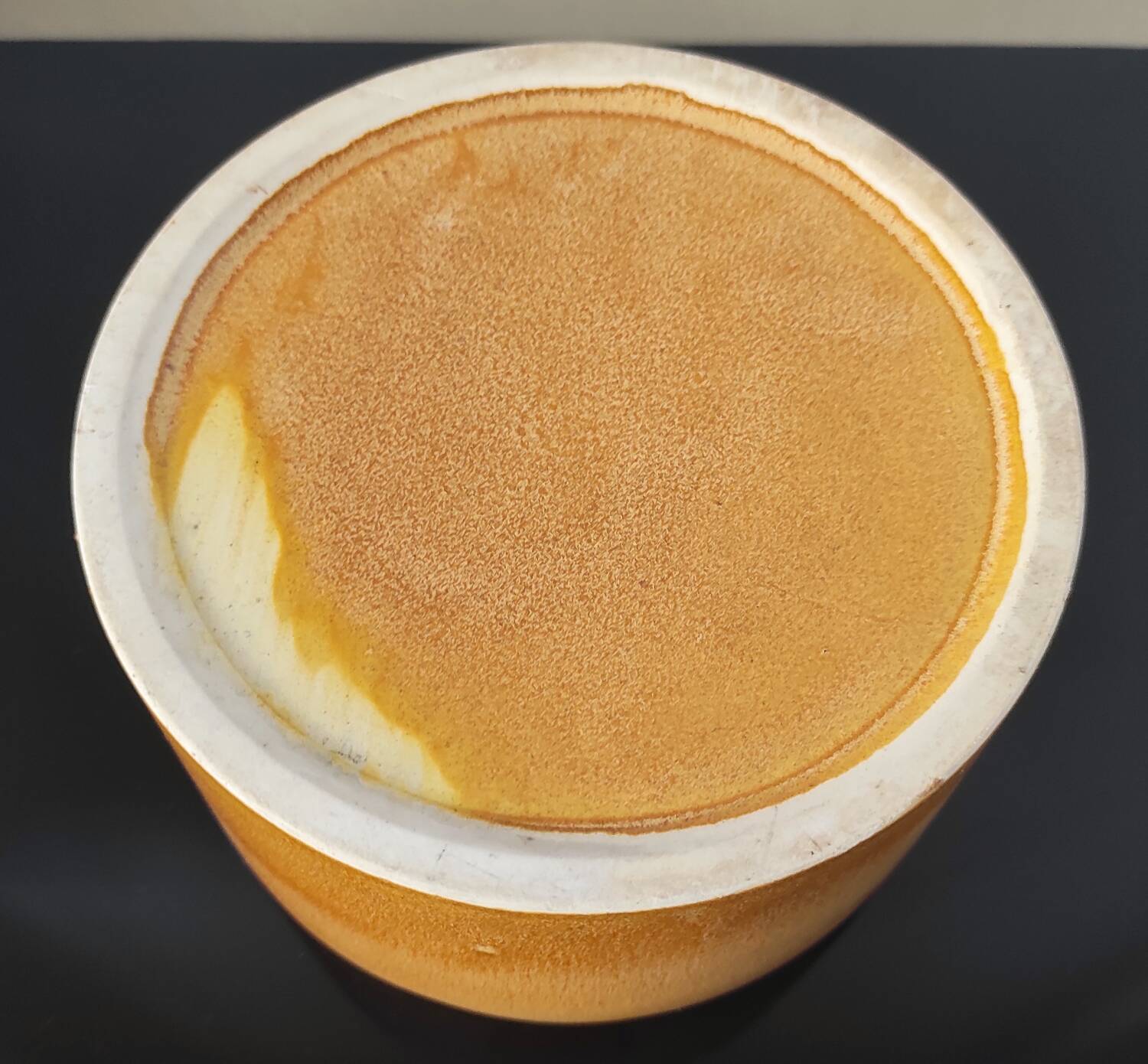 Vintage 1970s cache-pot in glazed ceramic