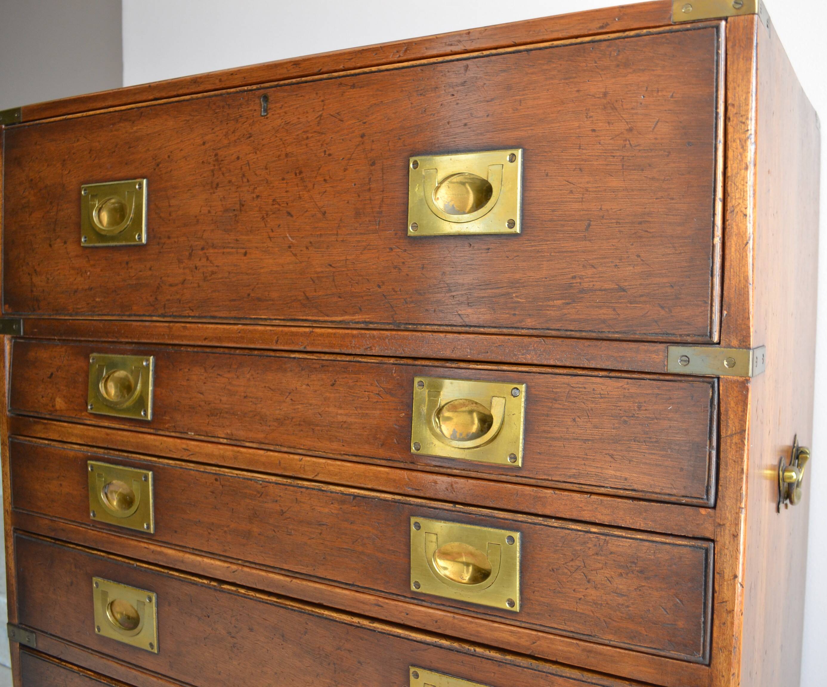 commode/secrétaire campagne militaire victorienne