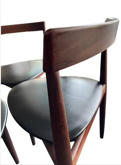 Set of 4 Scandinavian dining chairs by Hans Olsen for Frem Røjle.