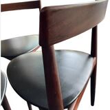 Set of 4 Scandinavian dining chairs by Hans Olsen for Frem Røjle.