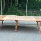 Table à manger ronde extensible à volets Louis Philippe XXème rénovée 260cm