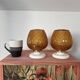 Pair of gold glass wall sconces
