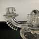Art deco chandelier in molded glass
