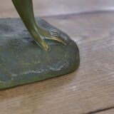 Sculpture en terre cuite patine bronze par Ugo Cipriani