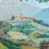 Painting - Italian village landscape