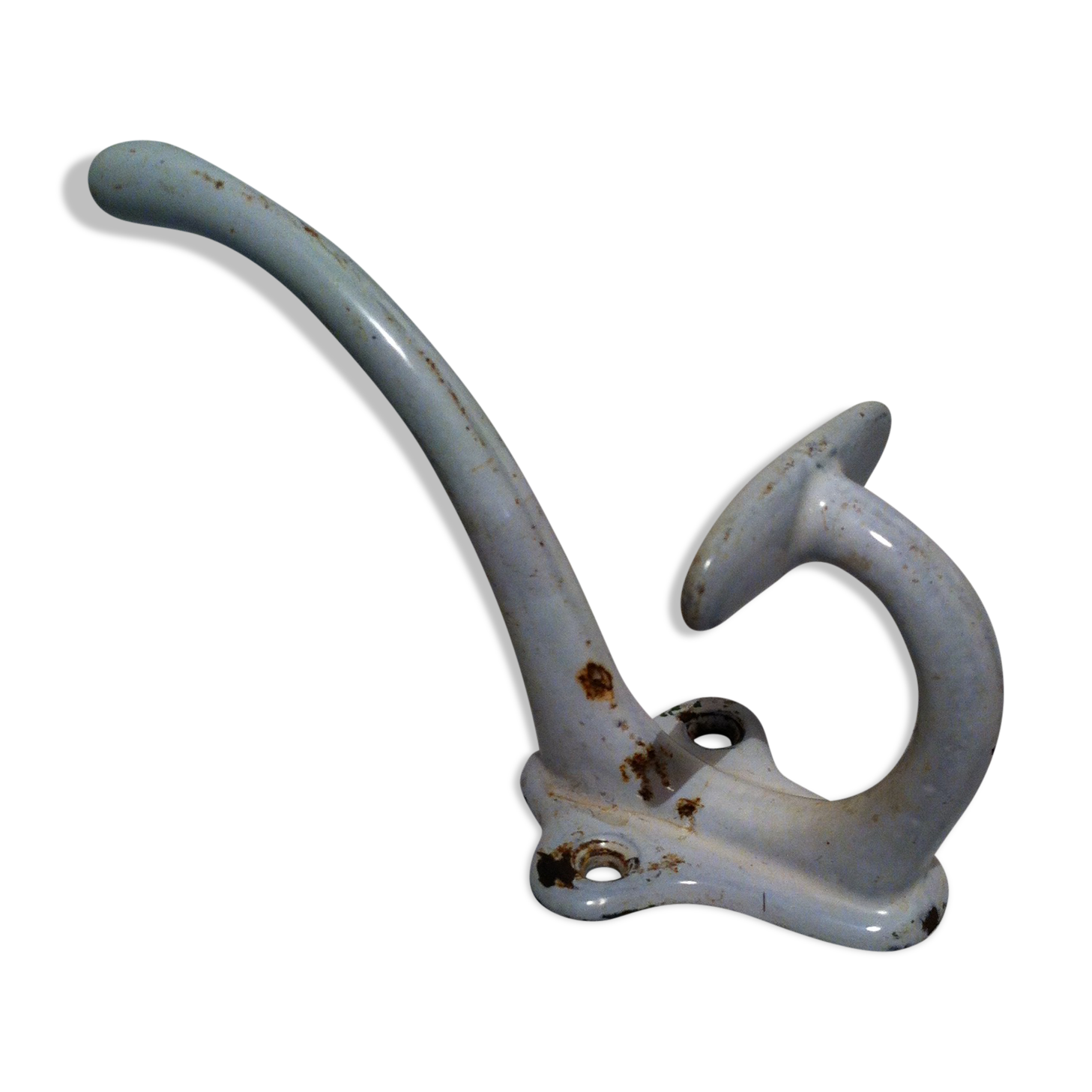 White enamelled cast iron rack