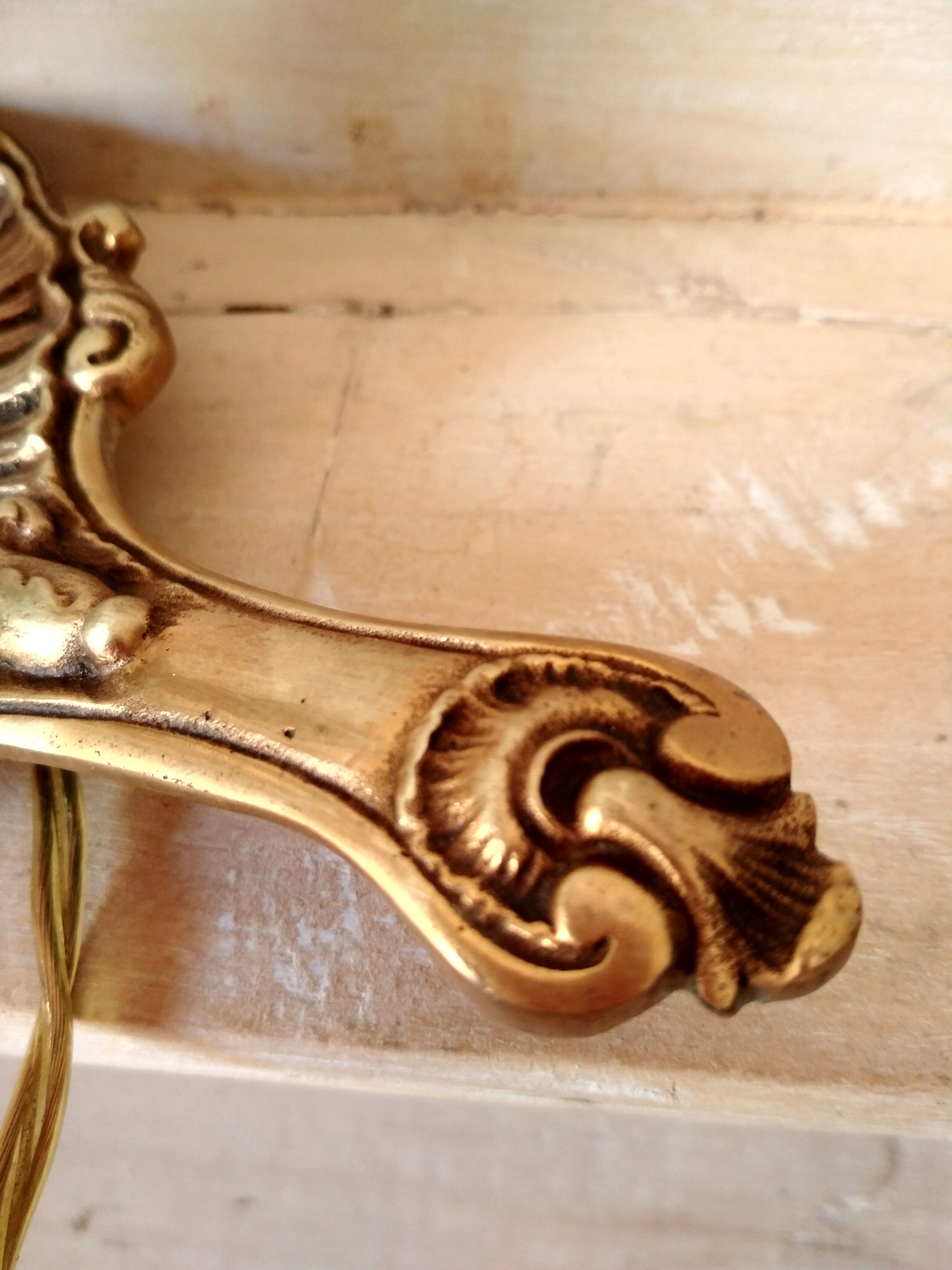 Pair of bronze bedside lamps