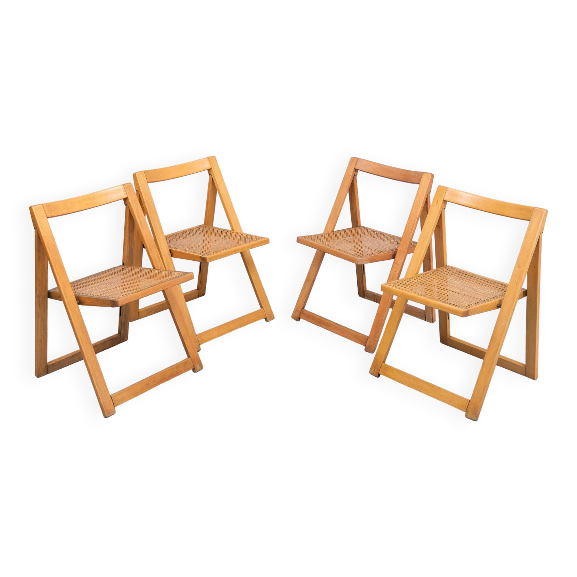 ZMG Thonet Beech wood Folding chairs 1950s