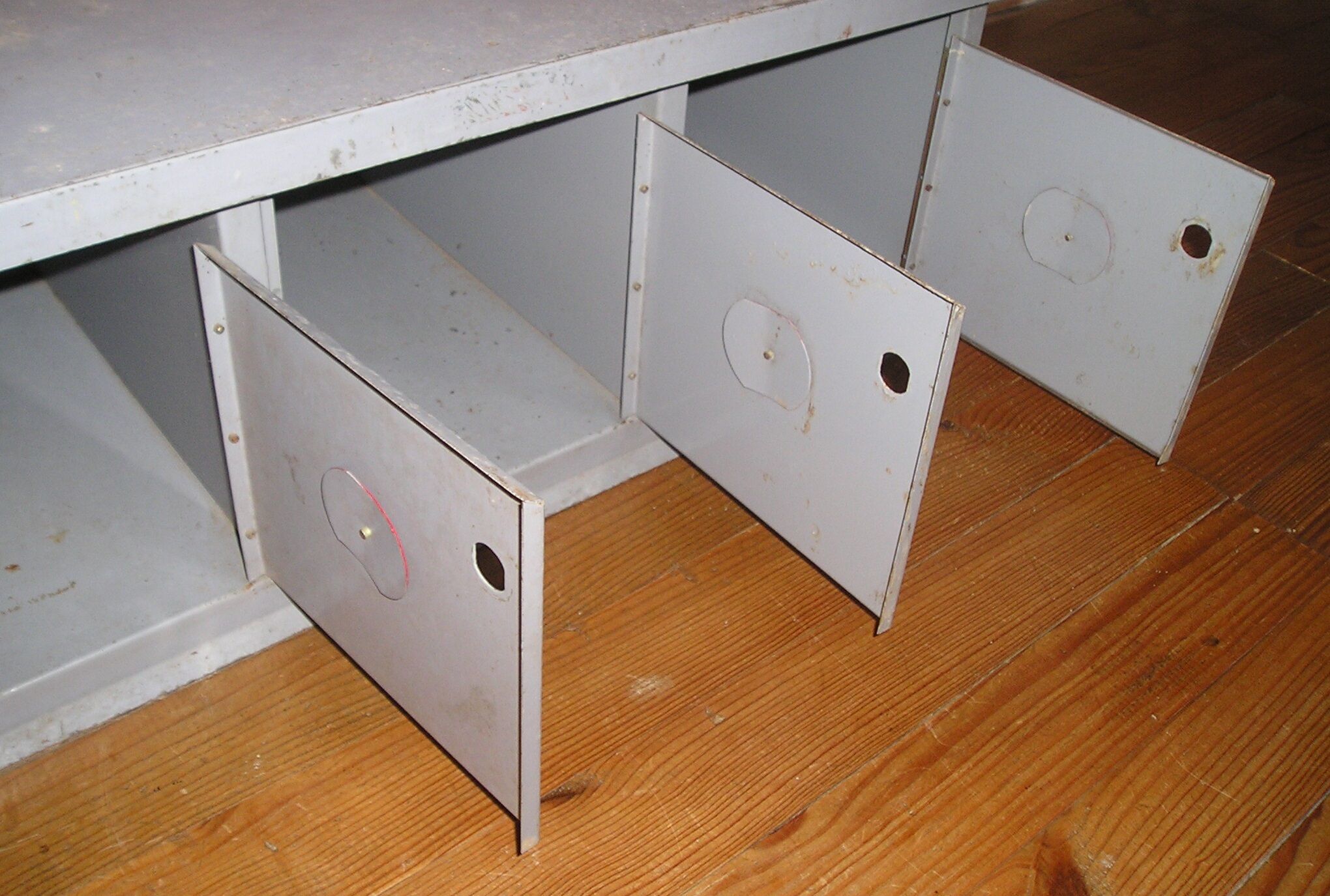 Block of 3 mailboxes from the 60s/70s