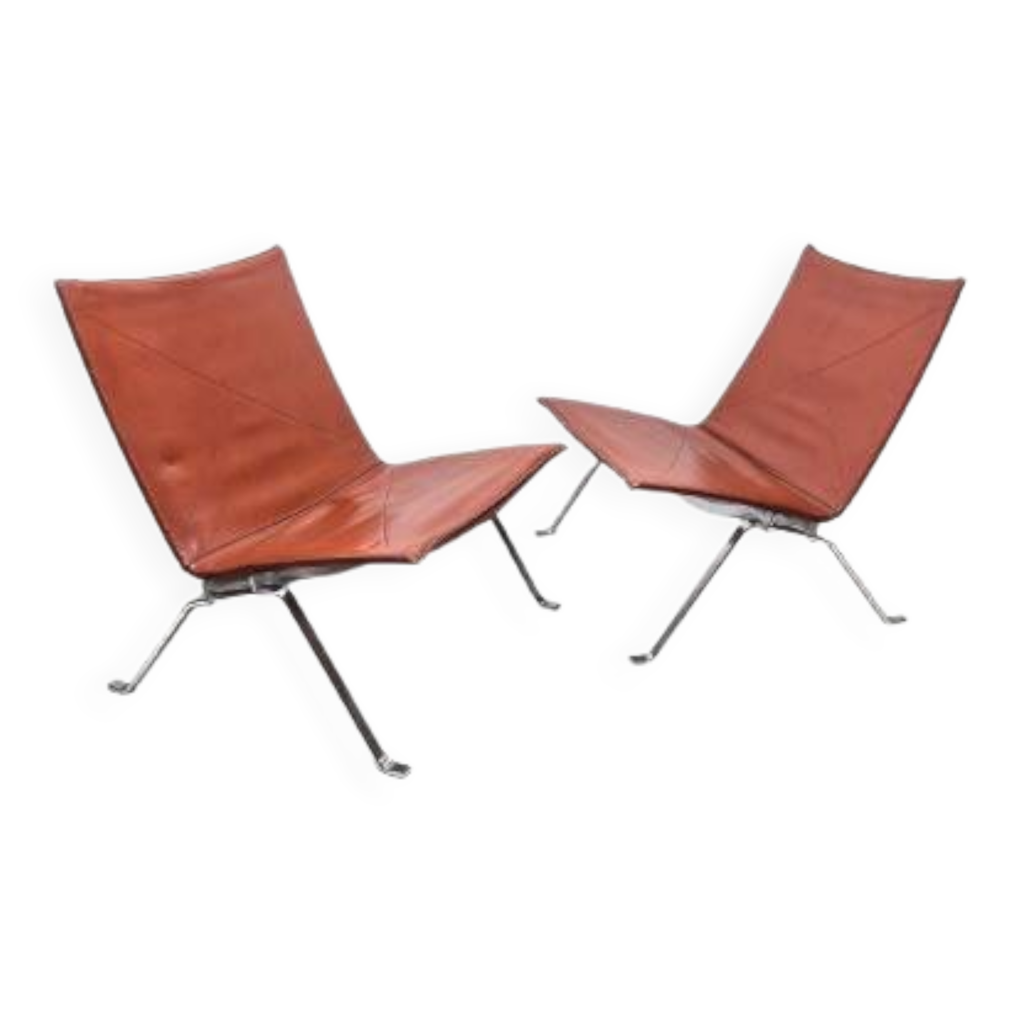 Poul Kjaerholm (1929-1980) pair of PK22 low chairs, Kold Christensen