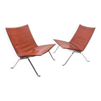 Poul Kjaerholm (1929-1980) pair of PK22 low chairs, Kold Christensen