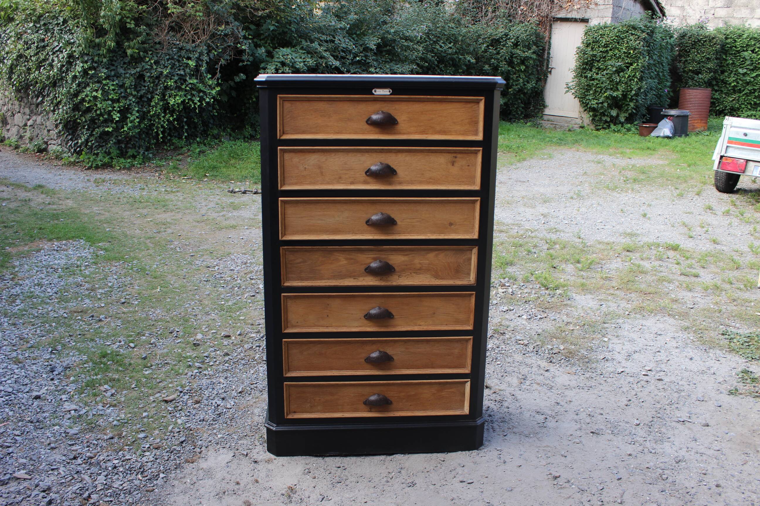 Semainier bois massif style Louis Philippe XIX eme