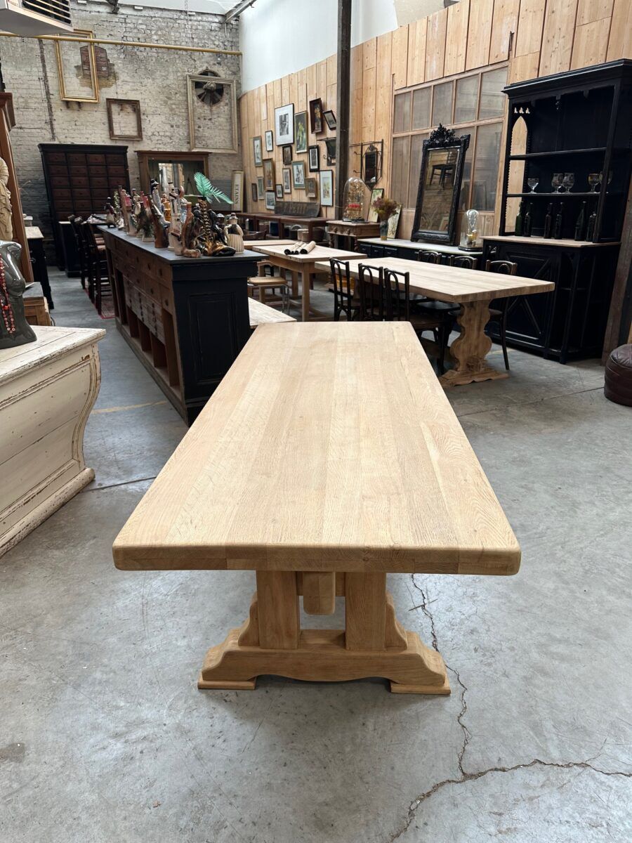 Table de ferme en chêne massif