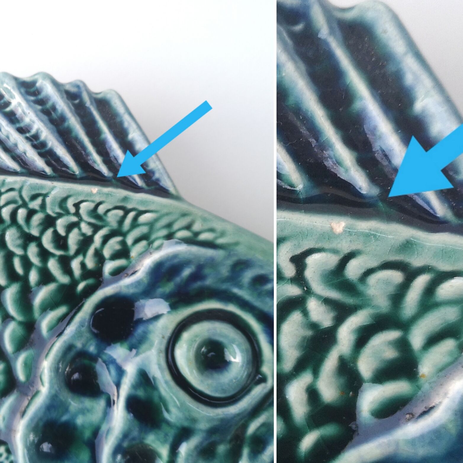 Vintage dish, slurry, fish-shaped