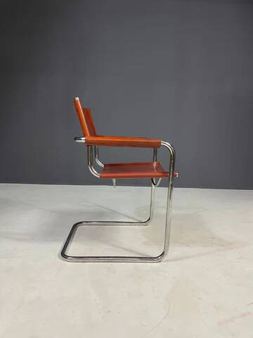 Vintage chrome and leather chair