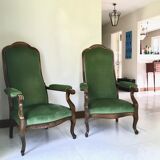 Set of 2 Voltaire armchairs 60s