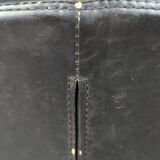 Chaise en cuir noir Zuiver
