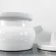 Vintage White Glazed Stoneware Steamer / Tea Infuser – Signed Louveau