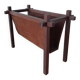 Danish Skjøde Skjern teak and suede magazine rack