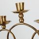 Vintage brass floor chandelier, 3-branch candle holders