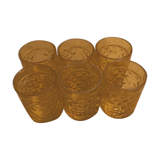 Set 6 round glasses Amber Pernod SA