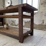 XL central island workbench oak